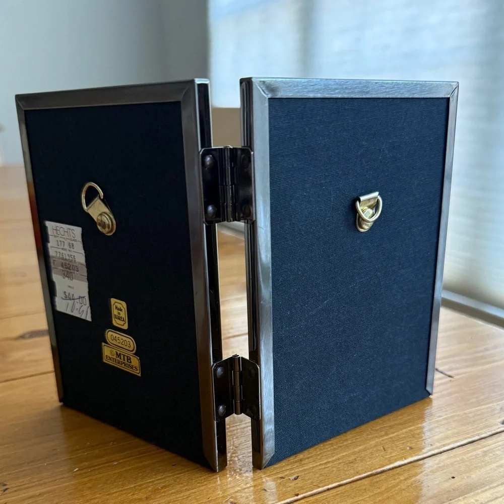 Loui Michel Cie by Bowon Black Gold Double Hinged Frame For 3.5X5